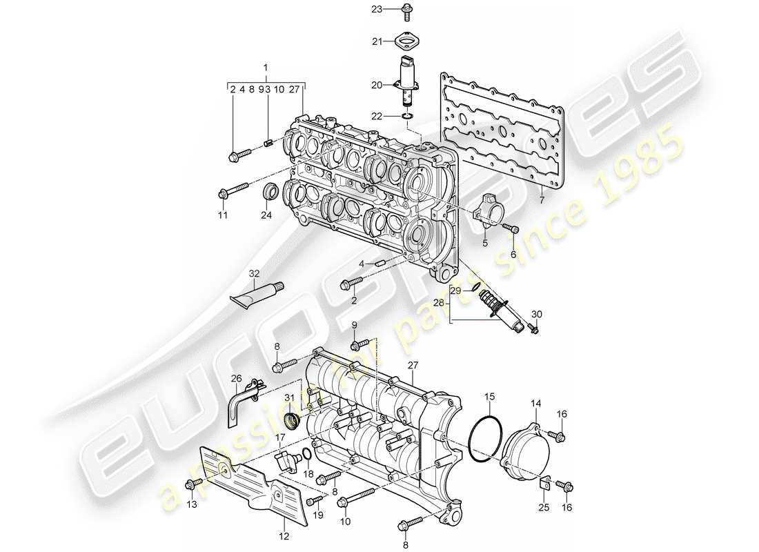 a part diagram from the porsche 997 parts catalogue