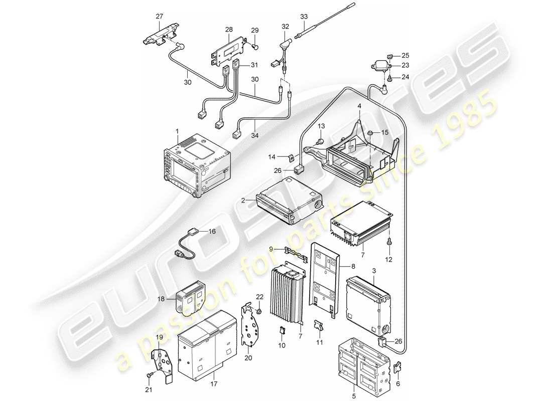 a part diagram from the porsche 997 parts catalogue