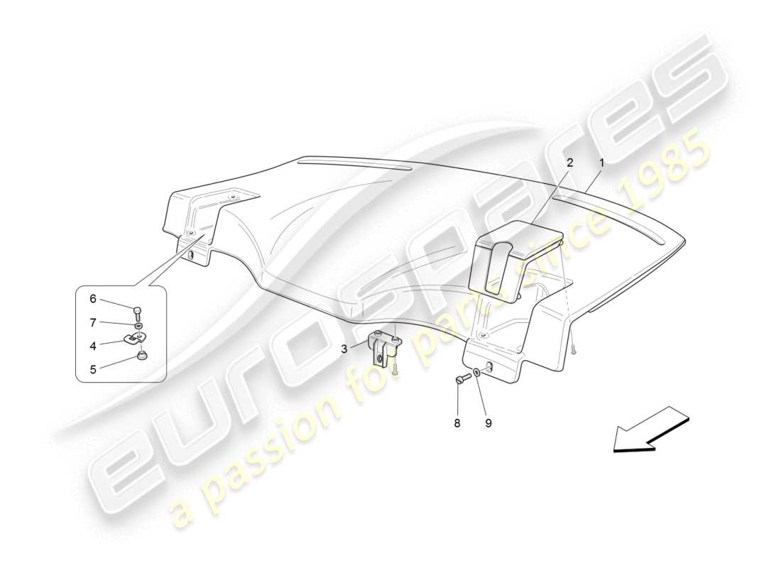 a part diagram from the maserati granturismo (2008) parts catalogue