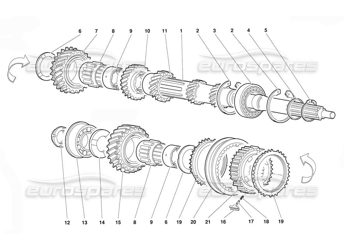 a part diagram from the lamborghini diablo parts catalogue