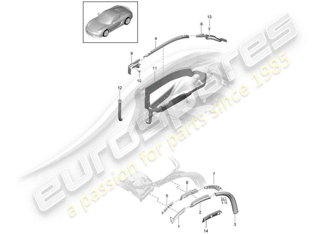 porsche 2016 convertible top parts diagram