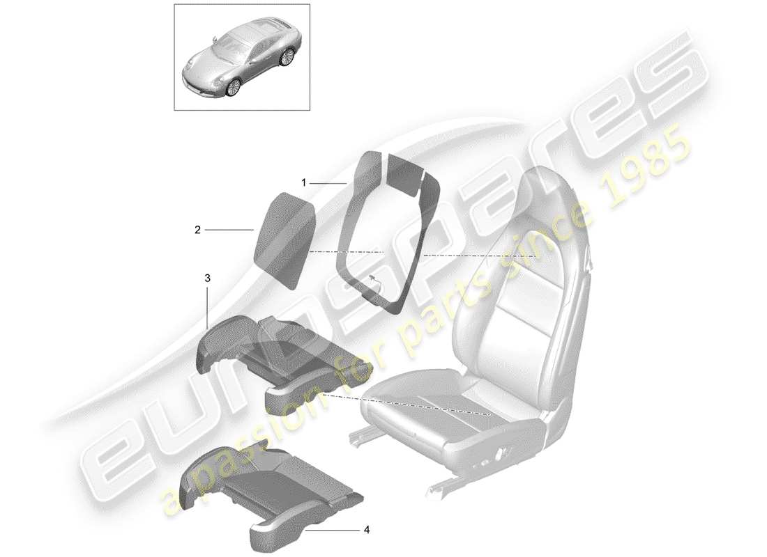 porsche 991 gen. 2 (2019) heater element part diagram