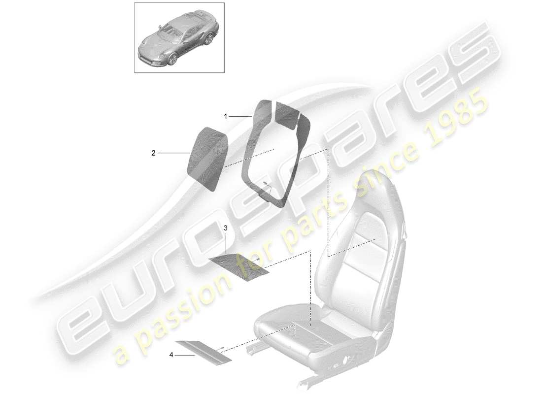 porsche 991 t/gt2rs heater element part diagram