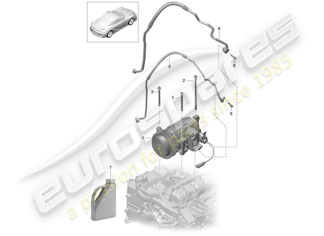 porsche 2016 compressor part diagram