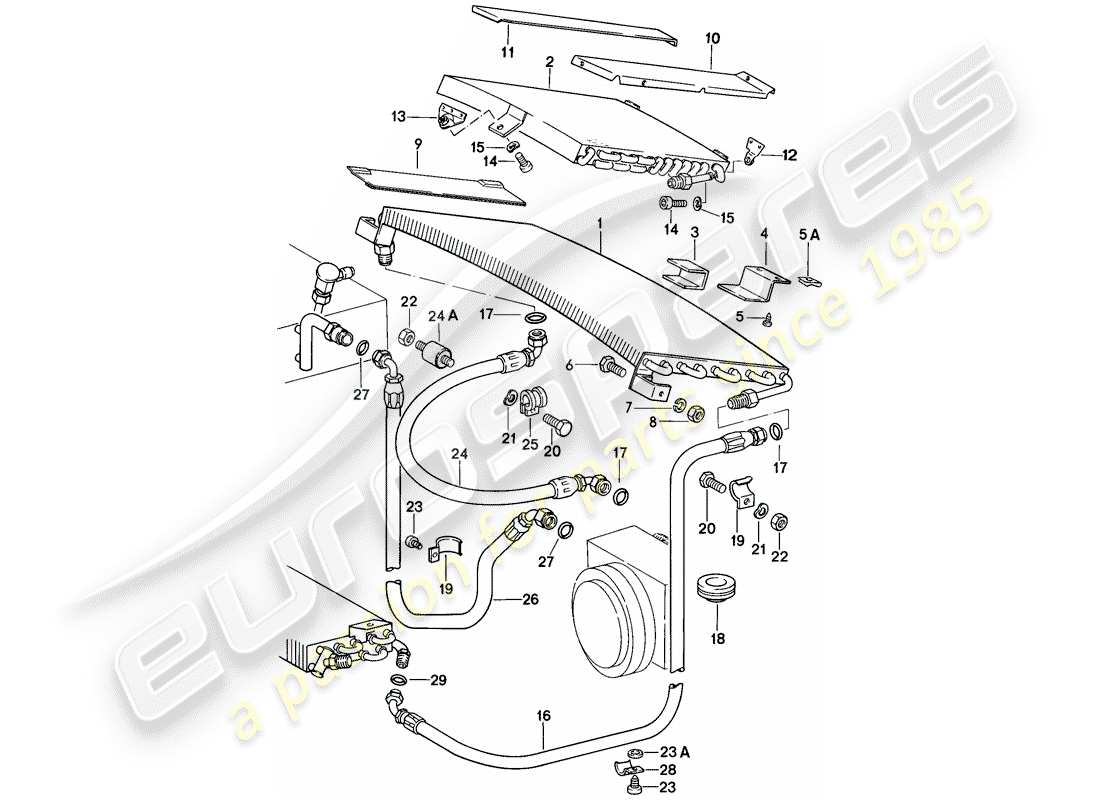 porsche 911 (1989) capacitor - lines - accessories and others part diagram