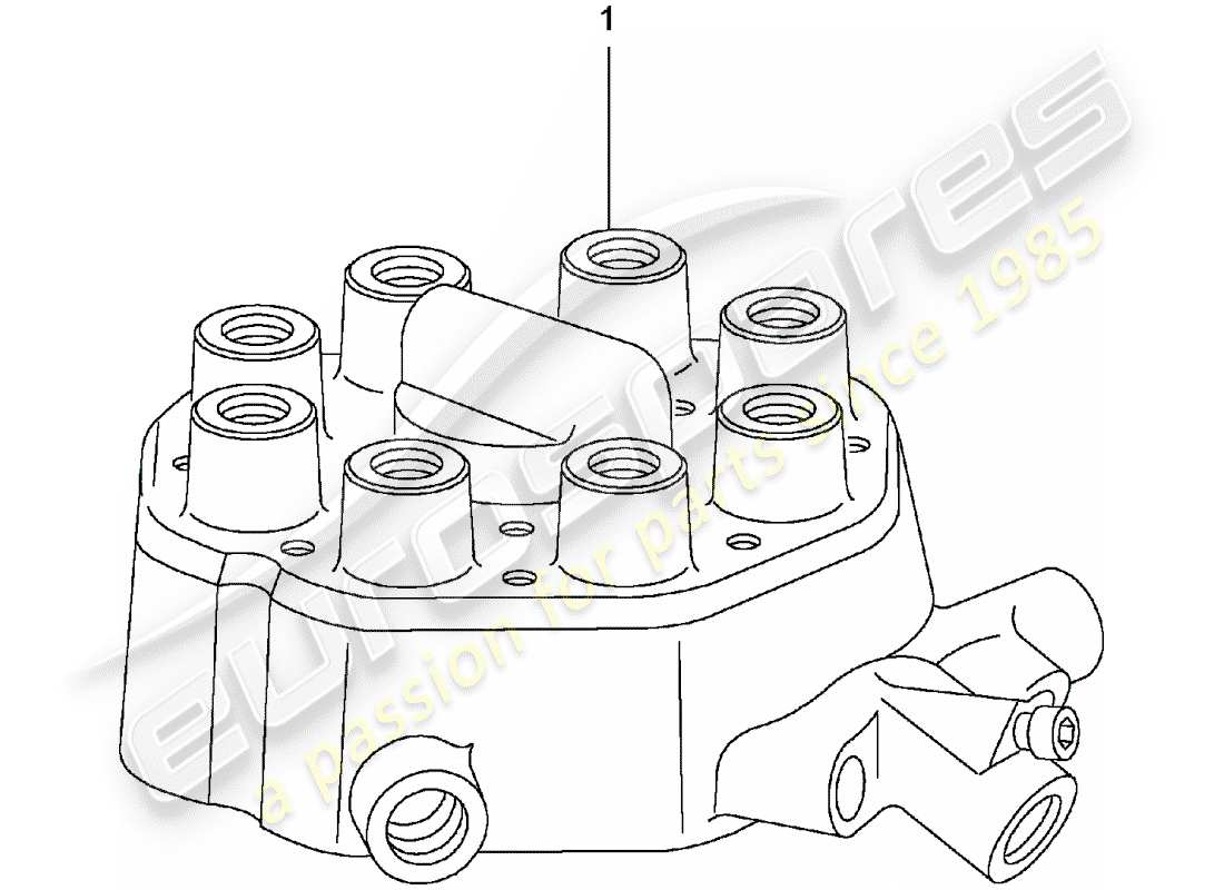 porsche replacement catalogue (1975) fuel distributor part diagram