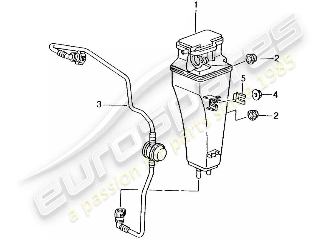 porsche 996 gt3 (2004) evaporative emission canister part diagram