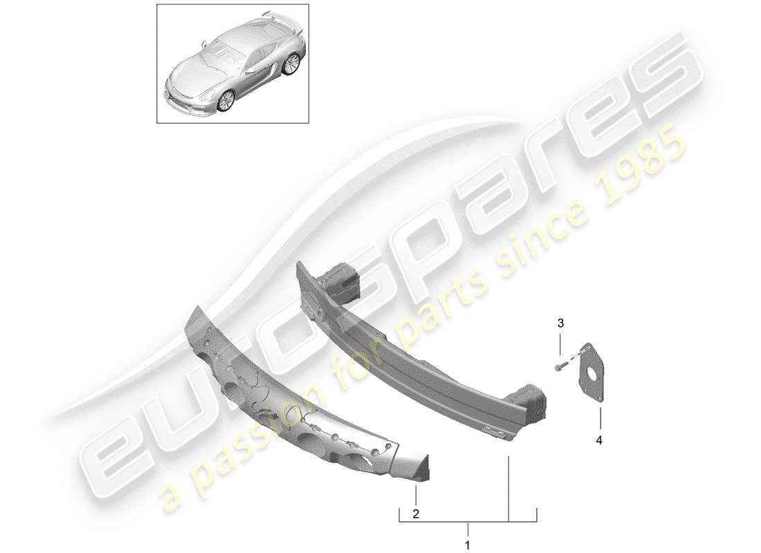 porsche 2016 bumper bracket part diagram