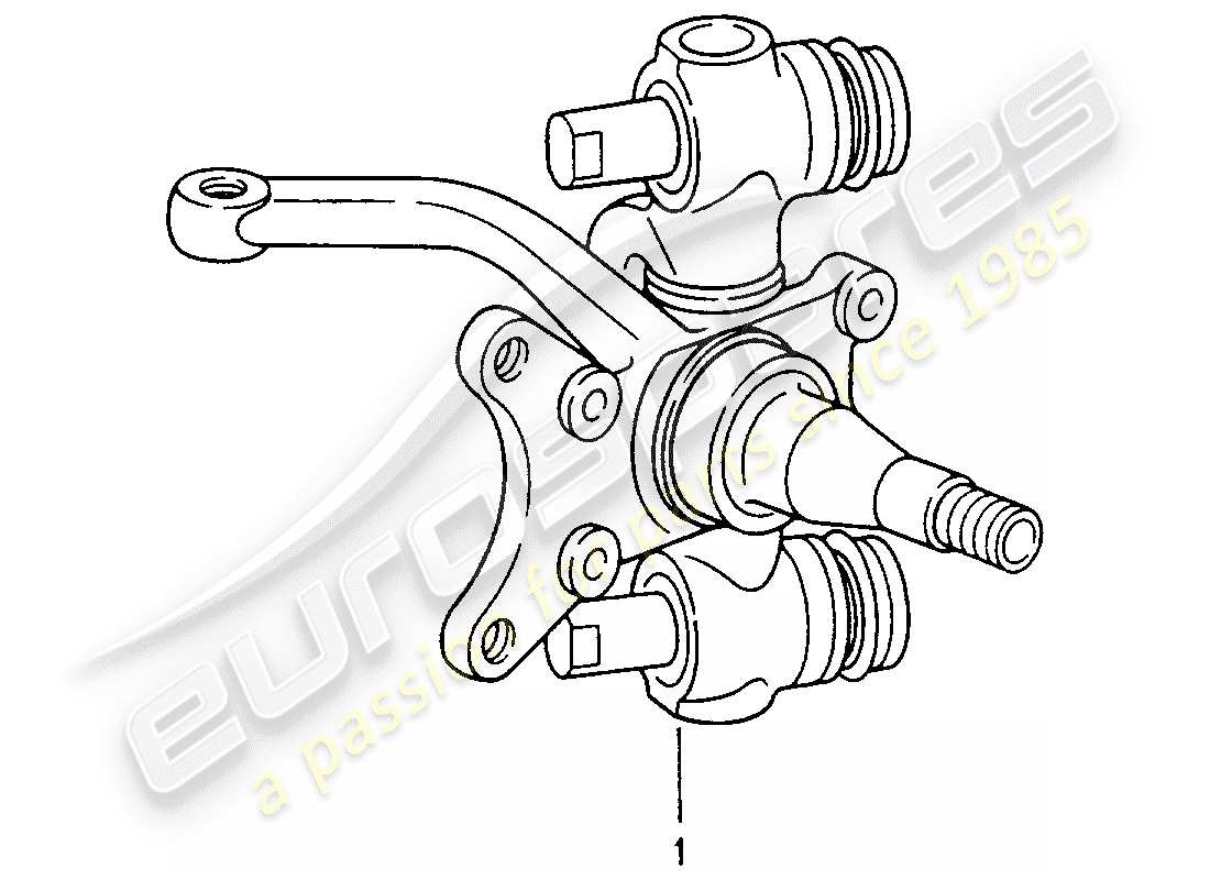 porsche replacement catalogue (1975) steering knuckle part diagram