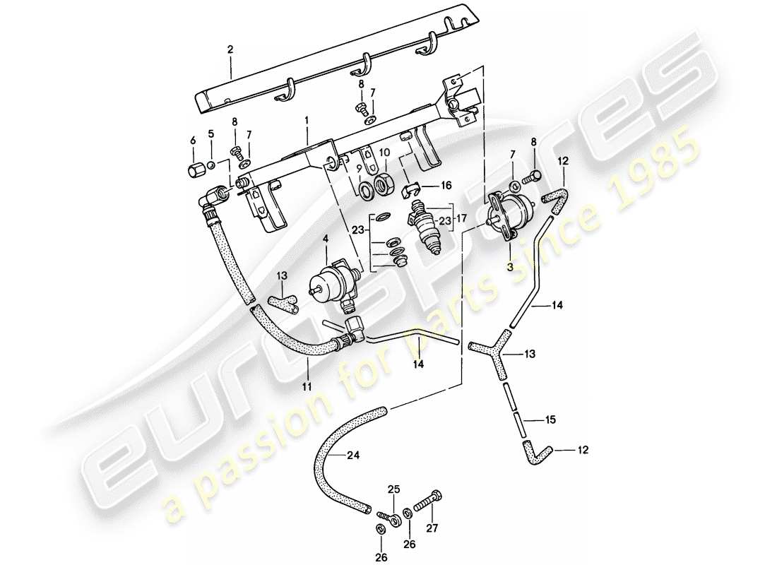 porsche 944 (1986) l-jetronic - 2 parts diagram