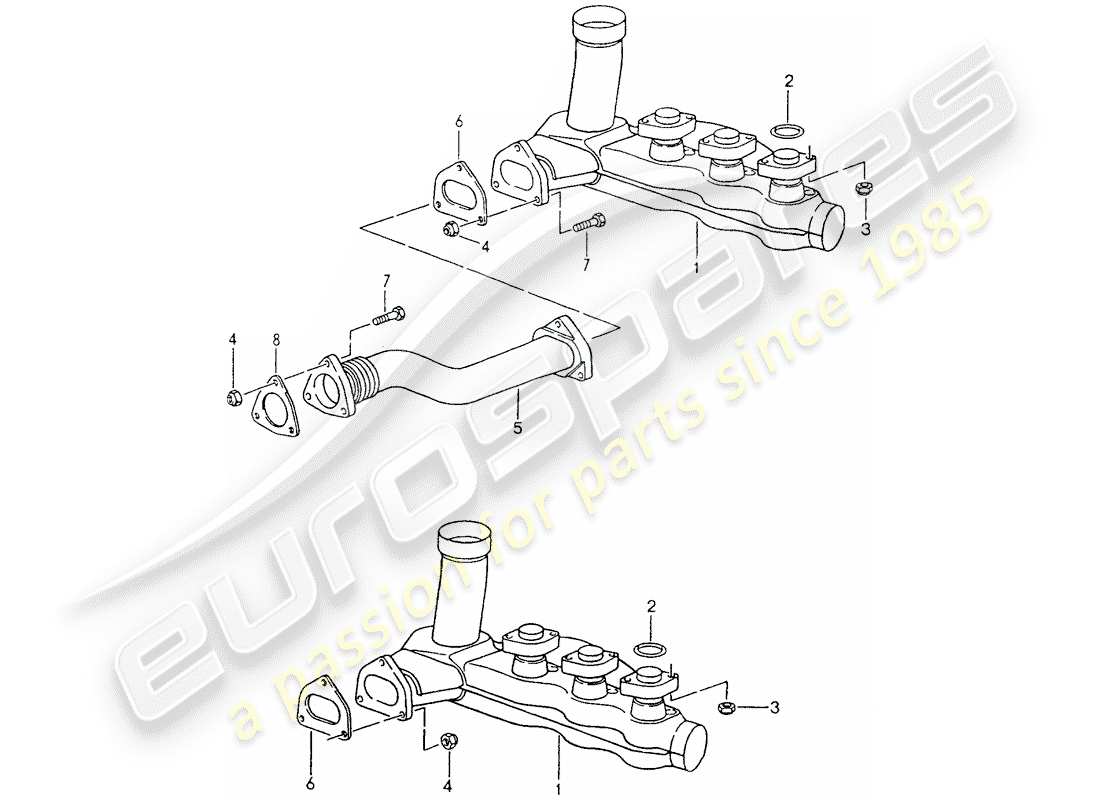 porsche 964 (1994) heater core part diagram