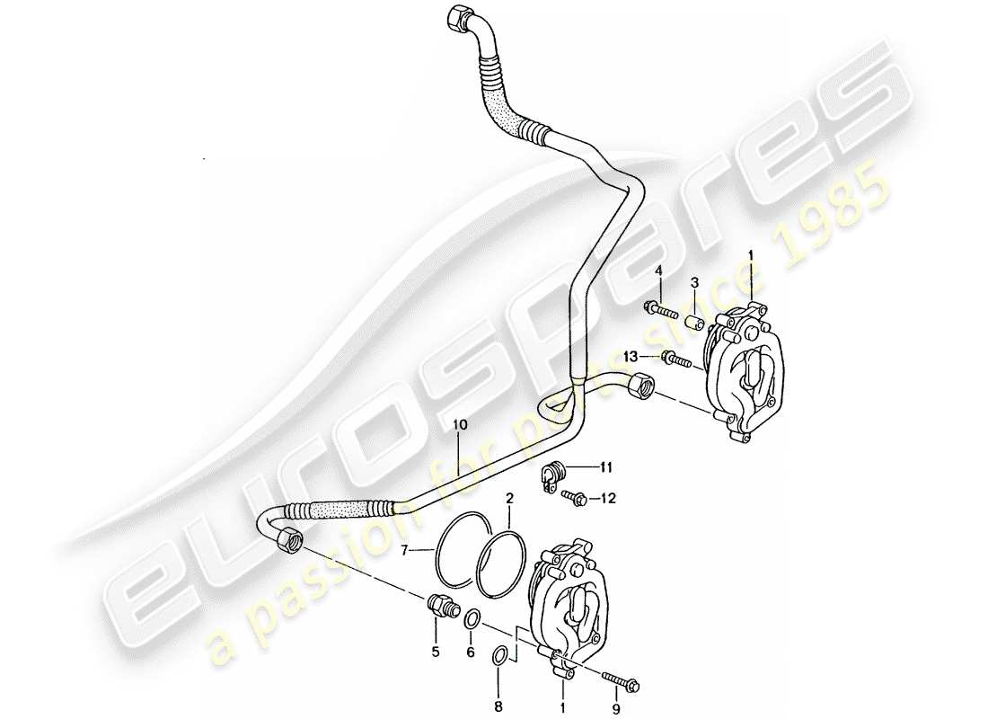 porsche 996 gt3 (2004) oil supply - return line part diagram