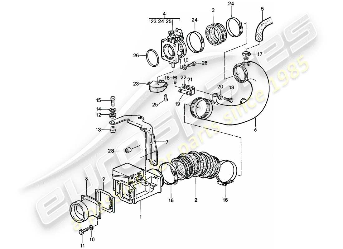 porsche 944 (1986) l-jetronic - 1 parts diagram