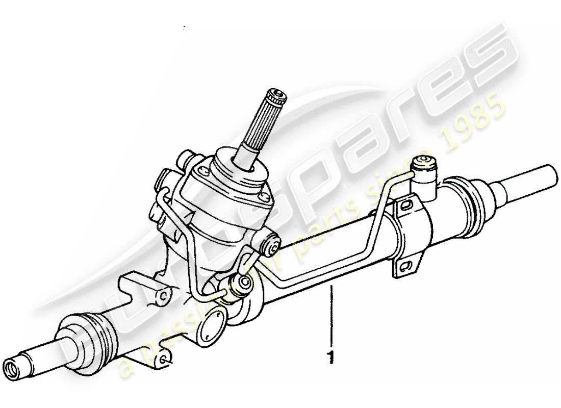 porsche replacement catalogue (1987) steering gear part diagram