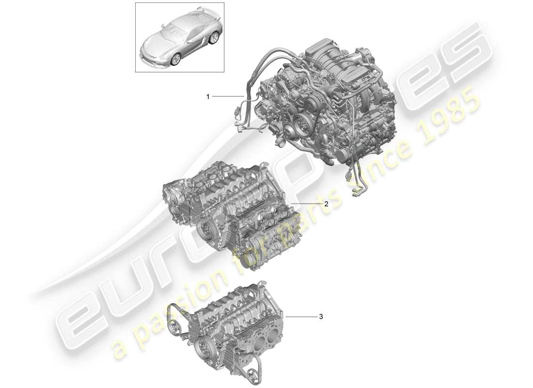 porsche 2016 replacement engine part diagram