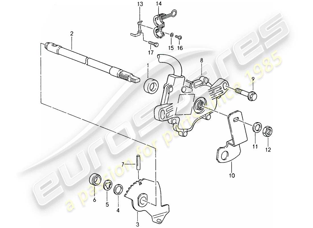 porsche 993 (1997) tiptronic - selector switch part diagram