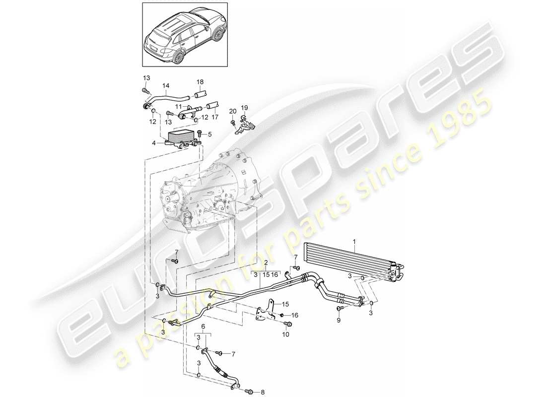 porsche cayenne e2 (2013) tiptronic part diagram