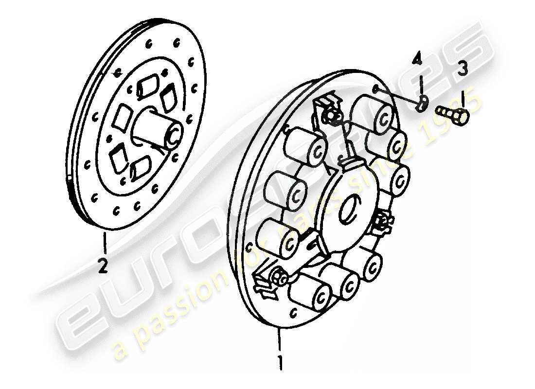 porsche 356/356a (1958) clutch parts diagram