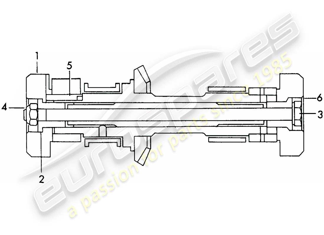 porsche 356b/356c (1960) flywheel weights - for - camshaft - exhaust part diagram