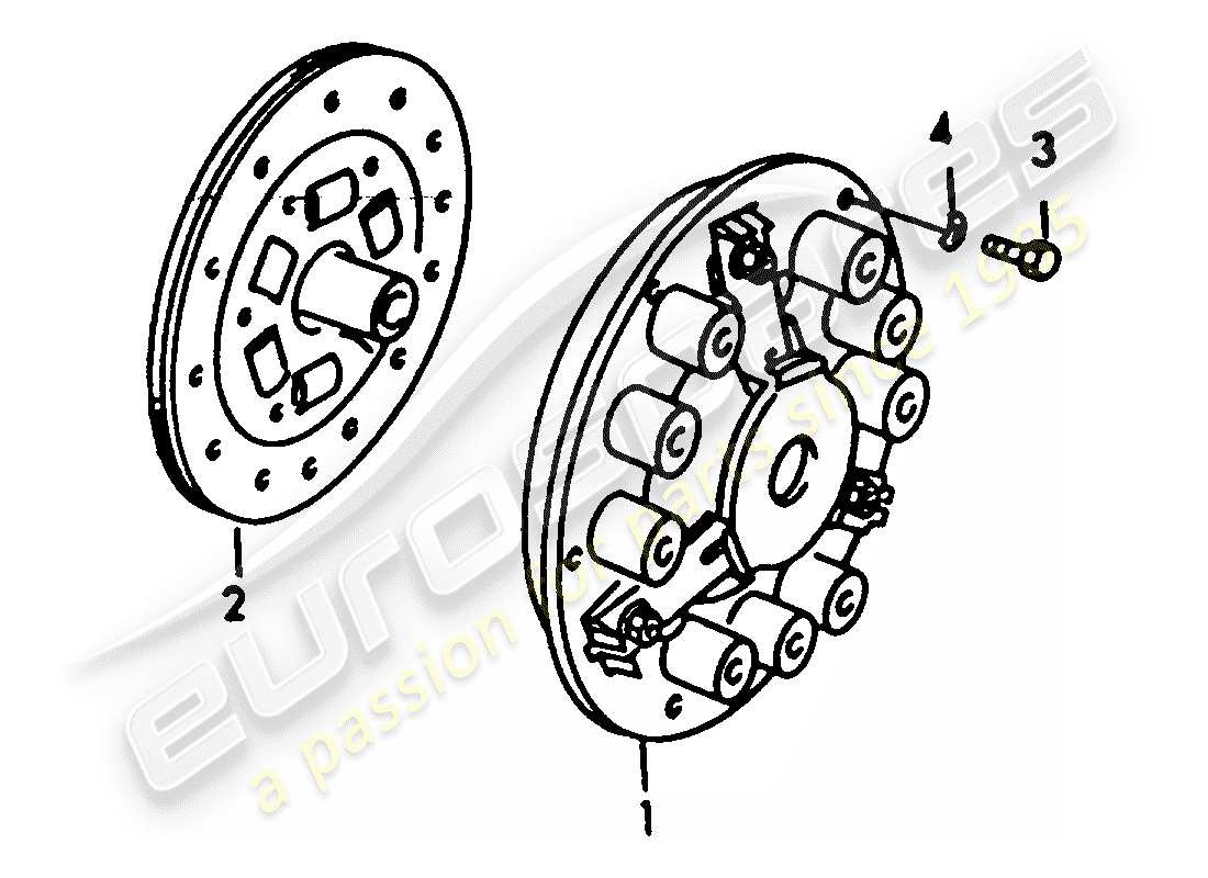 porsche 356/356a (1958) clutch part diagram