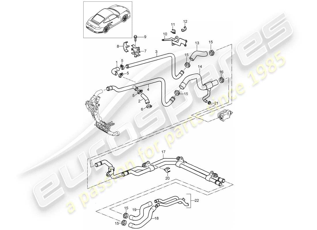 porsche 997 t/gt2 (2007) lines part diagram