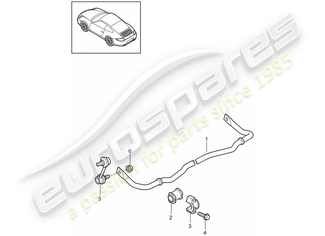 porsche 997 gen. 2 (2012) stabilizer parts diagram
