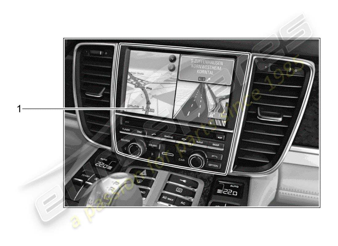 porsche tequipment panamera (2018) navigation system part diagram