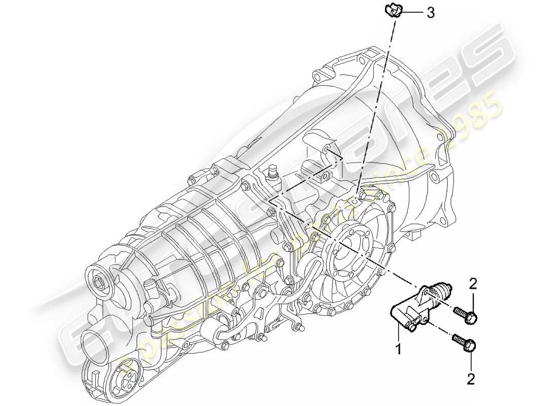 porsche 997 (2007) clutch release parts diagram