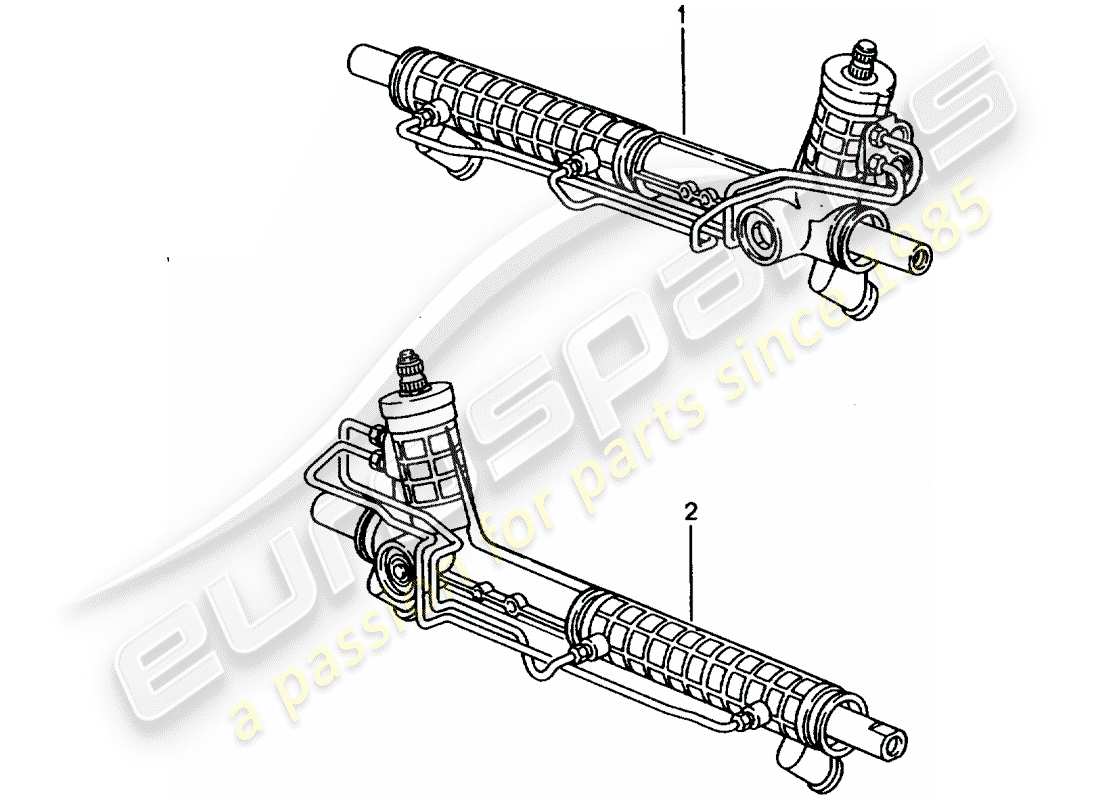 porsche replacement catalogue (1983) steering gear part diagram