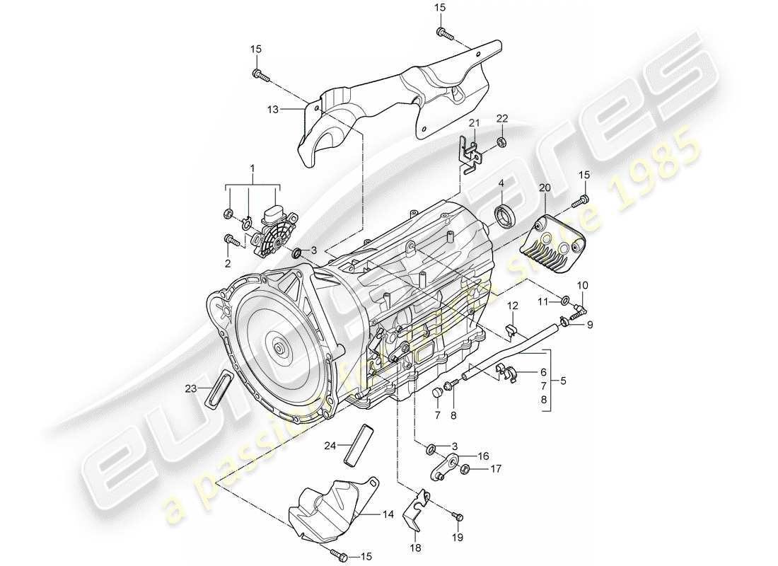 porsche cayenne (2004) tiptronic parts diagram