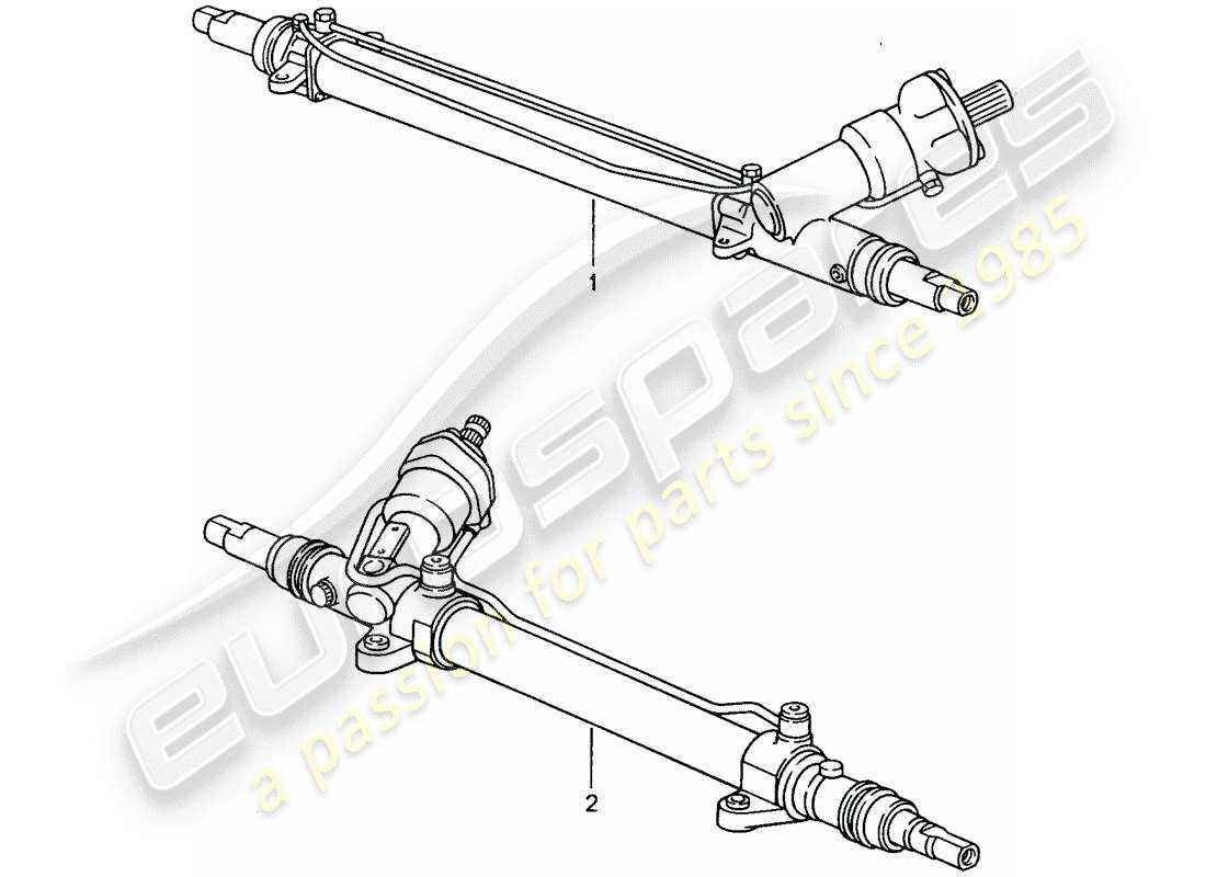 porsche replacement catalogue (1975) steering gear part diagram