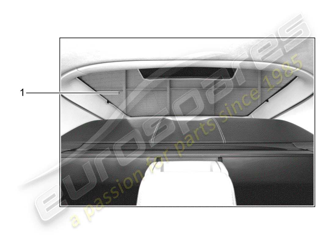 porsche tequipment panamera (2011) sun vizor part diagram