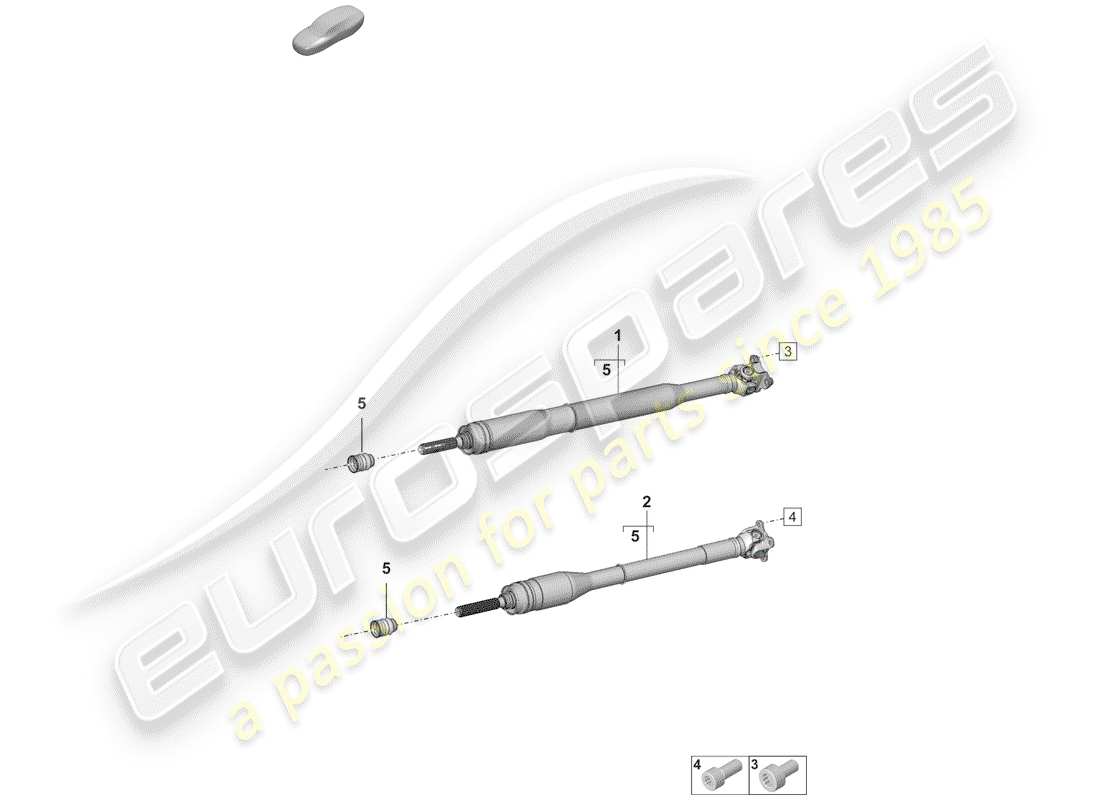 porsche 2019 propeller shaft parts diagram