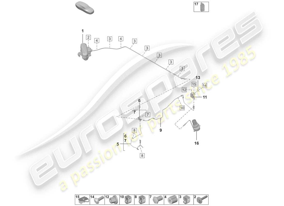 porsche 2019 self levelling system part diagram