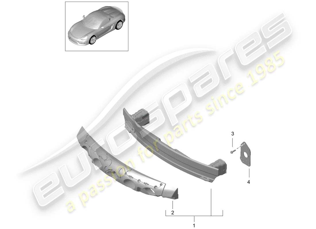 porsche 2016 bumper bracket part diagram