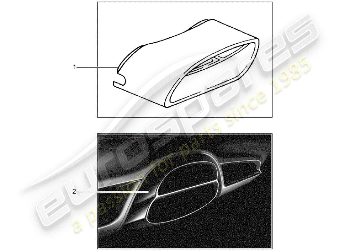 porsche tequipment catalogue (2012) tailpipe part diagram