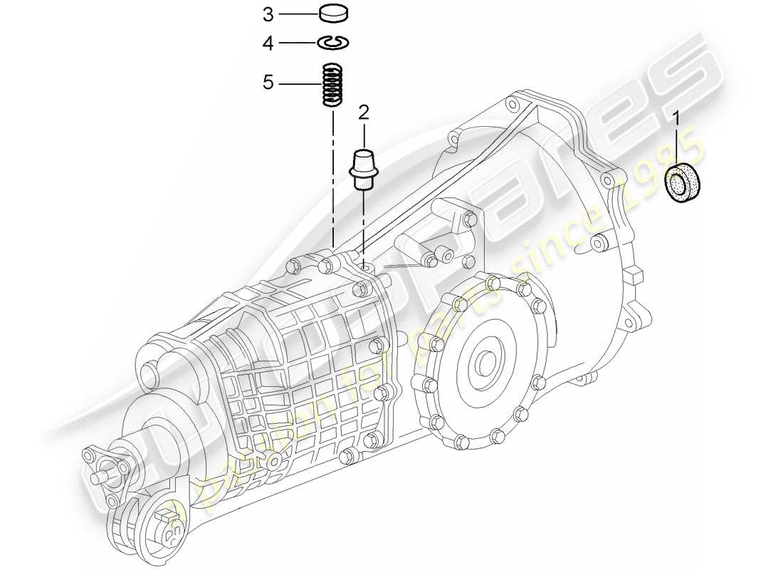 porsche 996 (2005) transmission - single parts part diagram