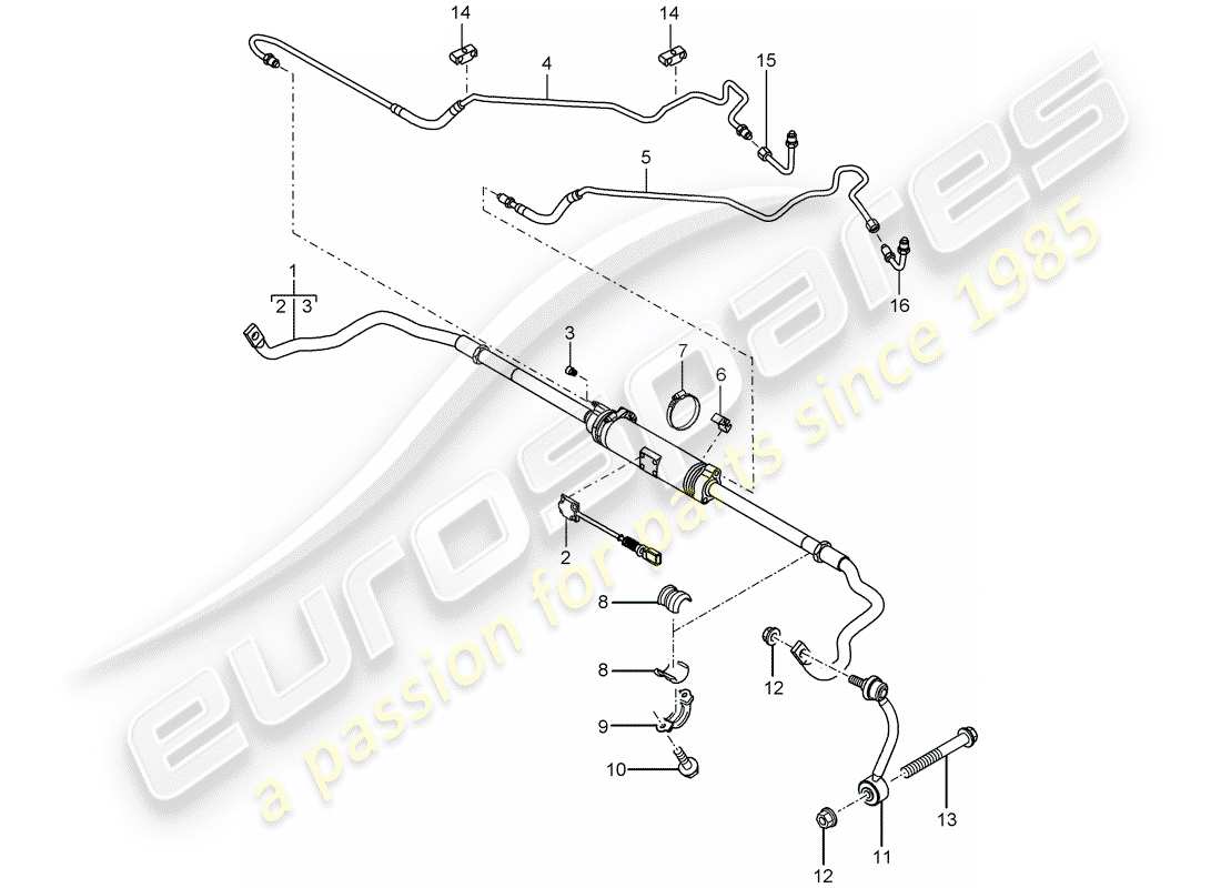 porsche cayenne (2004) stabilizer (decoupleable) part diagram