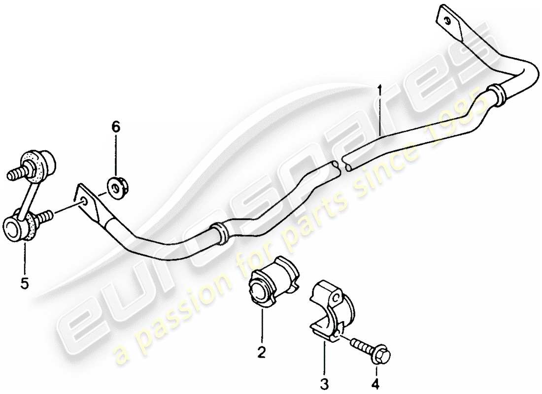 porsche 996 (2000) stabilizer part diagram