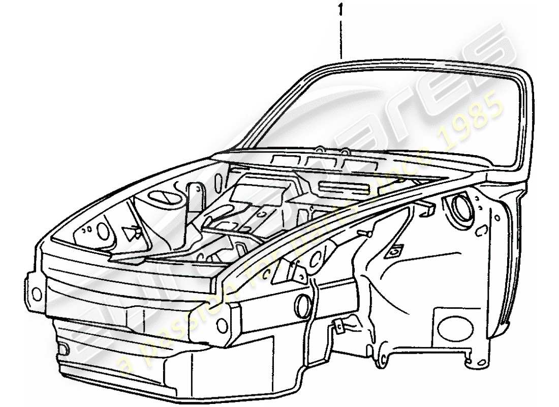 porsche 993 (1997) front end part diagram