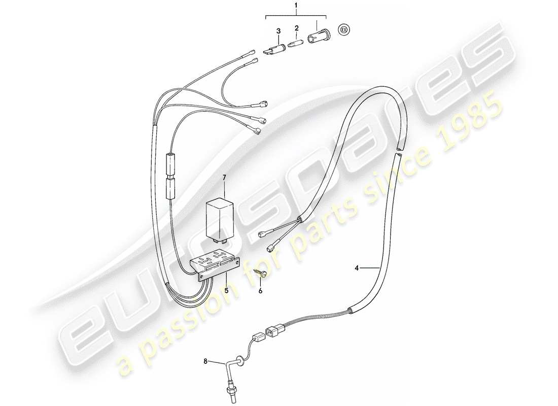 porsche 911 (1985) emission control part diagram