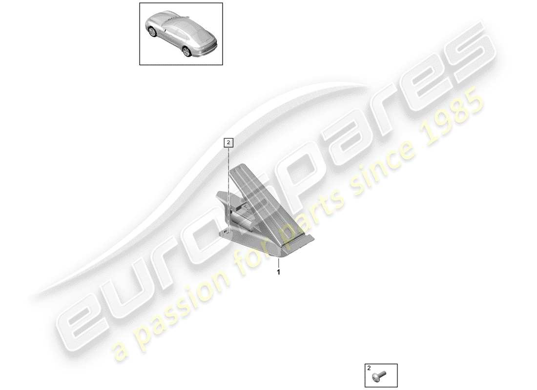 porsche panamera 971 (2020) brake and acc. pedal assembly part diagram