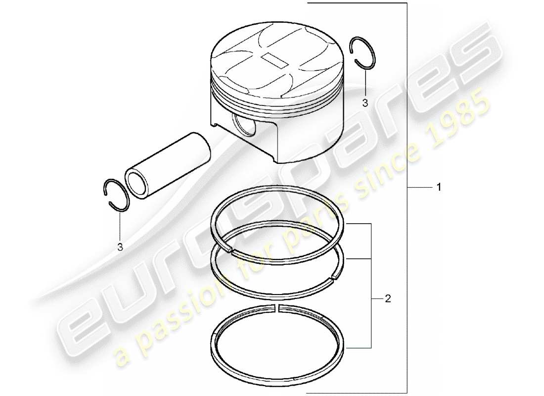 porsche cayenne (2005) piston part diagram