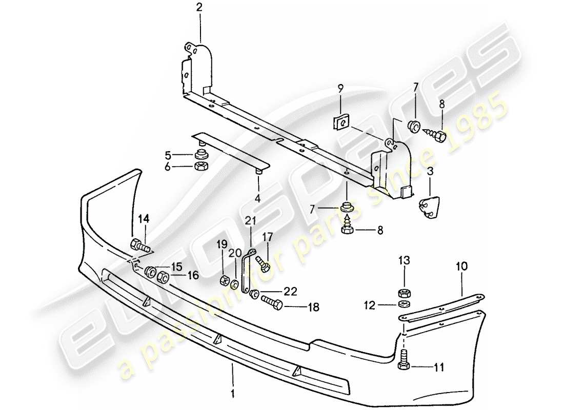 porsche 944 (1989) front spoiler - d >> - mj 1989 part diagram