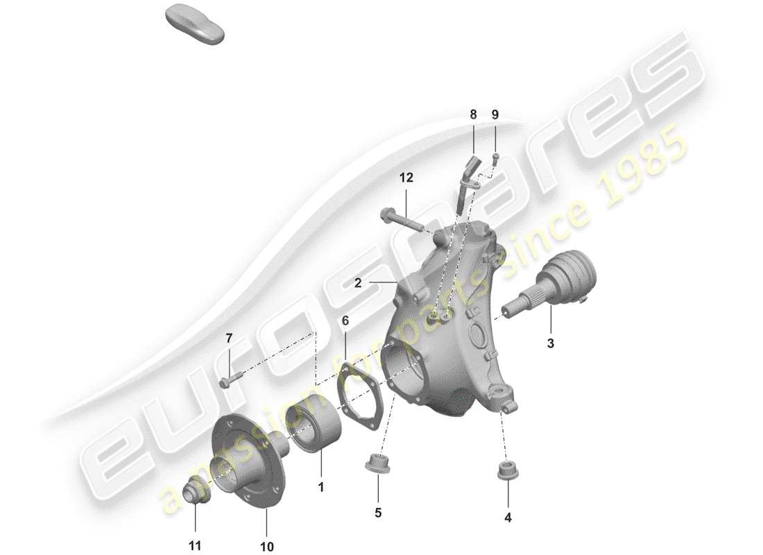 porsche 2020 wheel carrier parts diagram