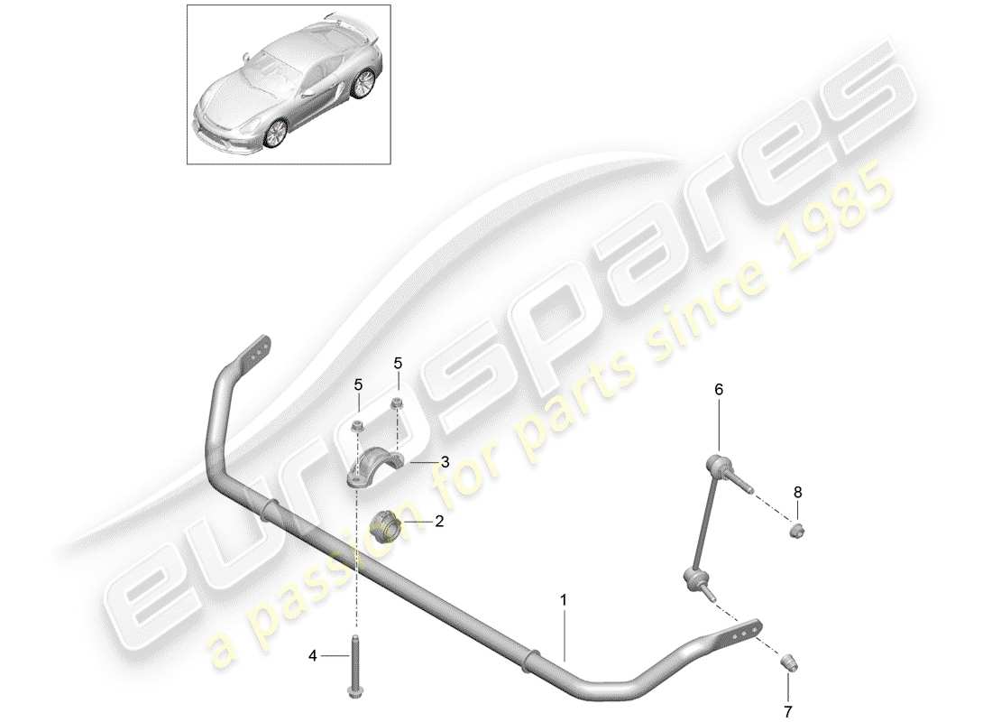 porsche 2016 stabilizer part diagram