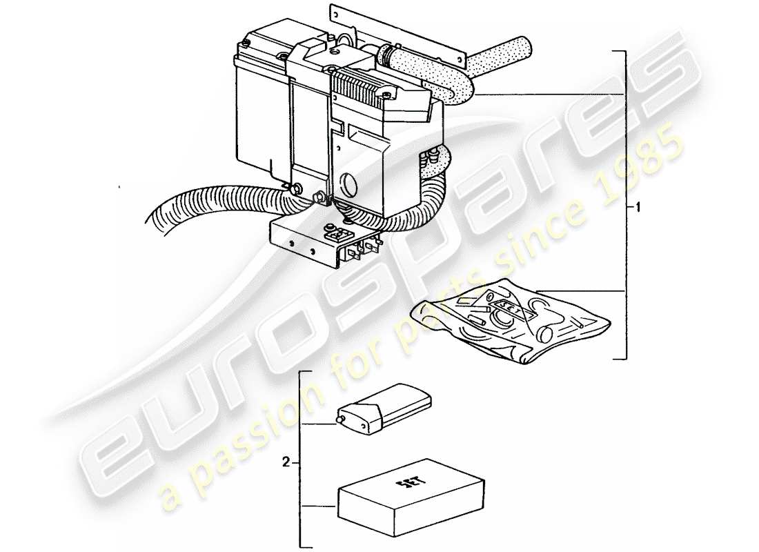 porsche tequipment catalogue (2010) optional heating parts diagram