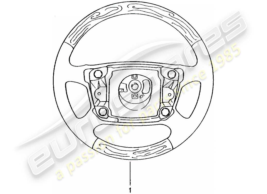 porsche tequipment catalogue (2003) airbag steering wheel part diagram