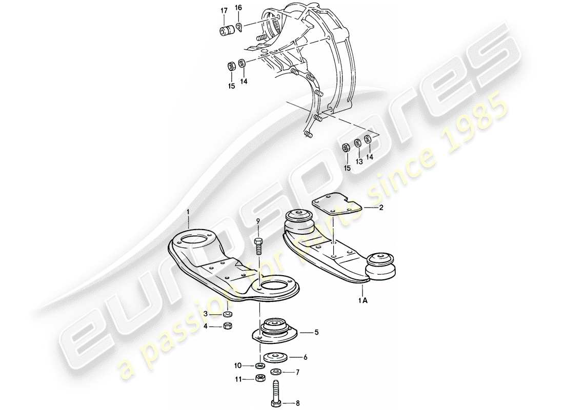 porsche 911 (1985) transmission suspension part diagram