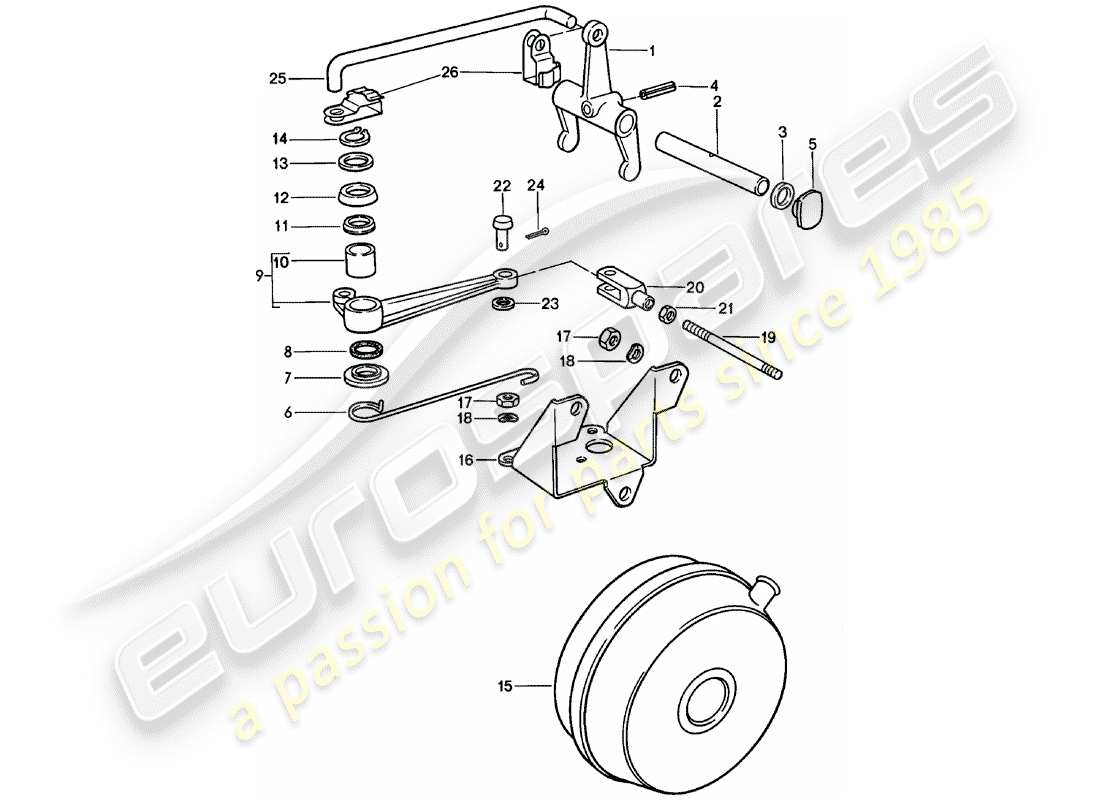 porsche 911 (1983) clutch release - spm parts diagram